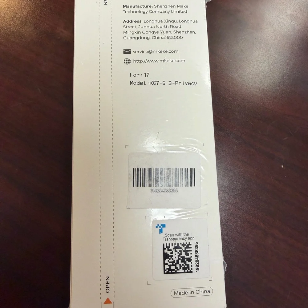 MKEKE Screen Protector Glass for IPhone 17/16 Pro